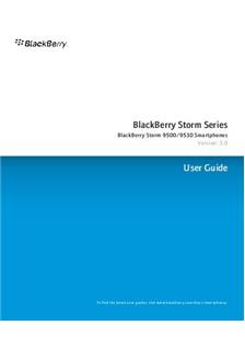 Blackberry Storm 9500 manual. Smartphone Instructions.